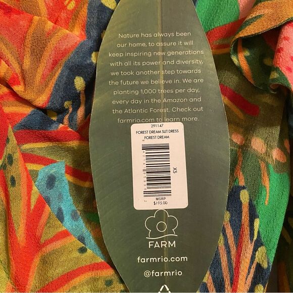 FARM Rio Forest Dream Slit Dress Size XS - Picture 7 of 9